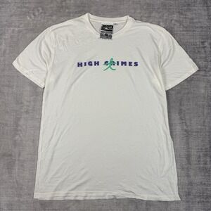 Jungmaven Shirt Mens Medium White Hemp Blend Short Sleeve Sustainable USA Made